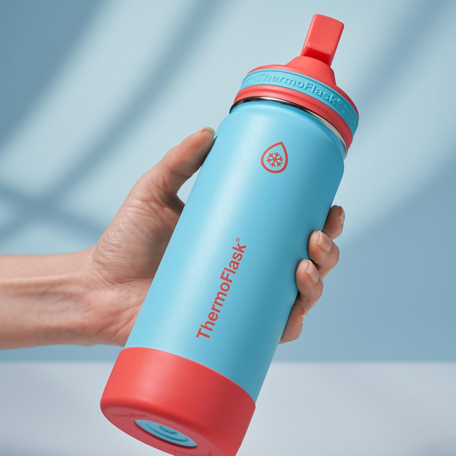 ThermoFlask Kids insulated Water Bottle, Straw Lid, 18 oz, Rocket Blast