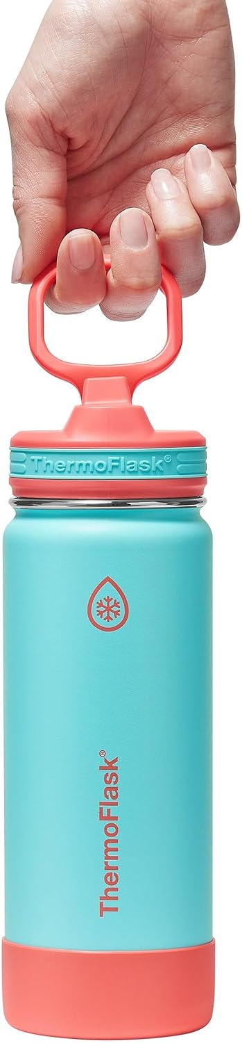 ThermoFlask Kids insulated Water Bottle, Straw Lid, 18 oz, Rocket Blast