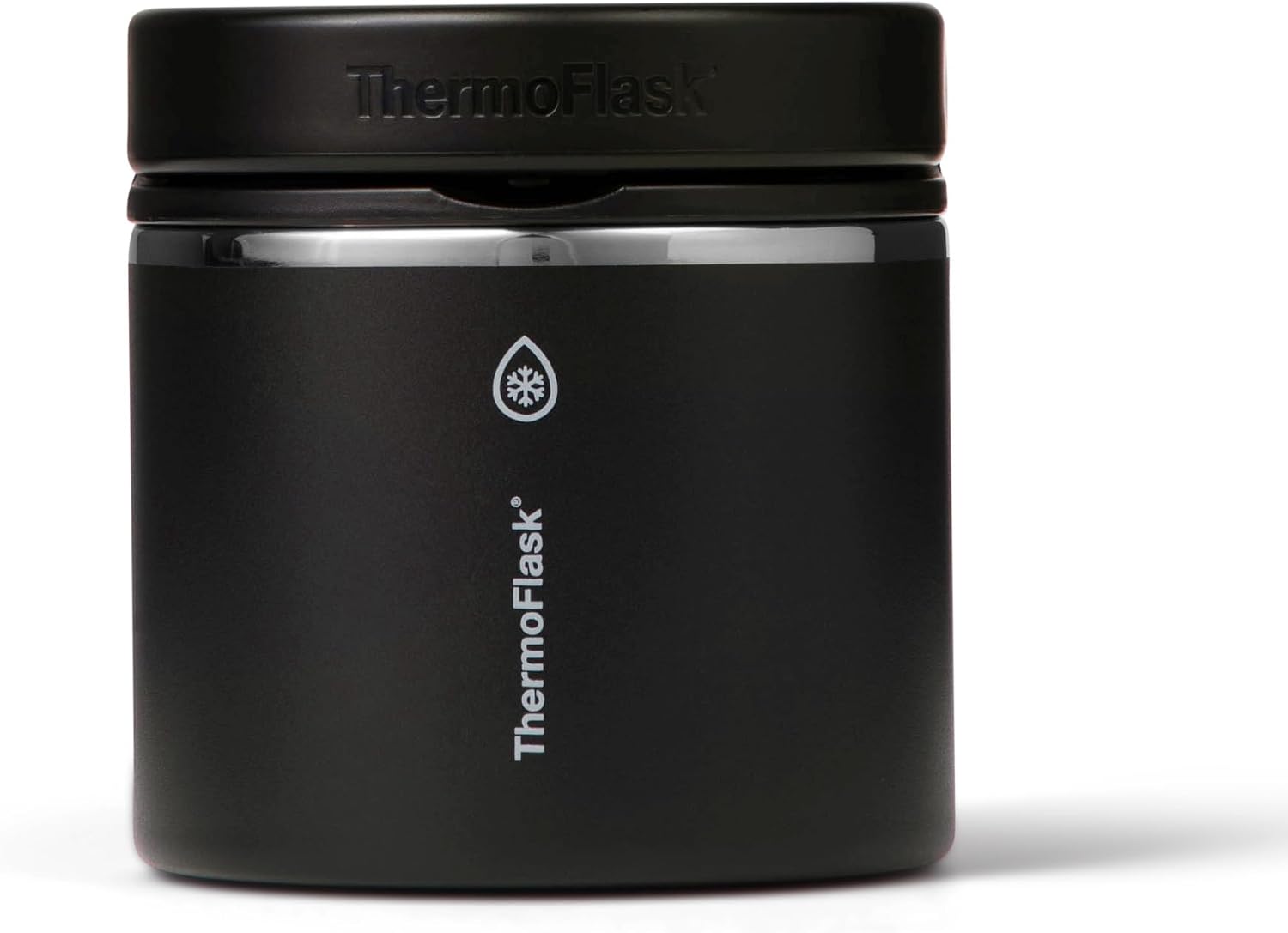 ThermoFlask Insulated Food Jar with Leakproof Lid (20 oz, Black) - Stainless Steel Food Containers for Hot & Cold Meals, Lunch, Soup & Snacks