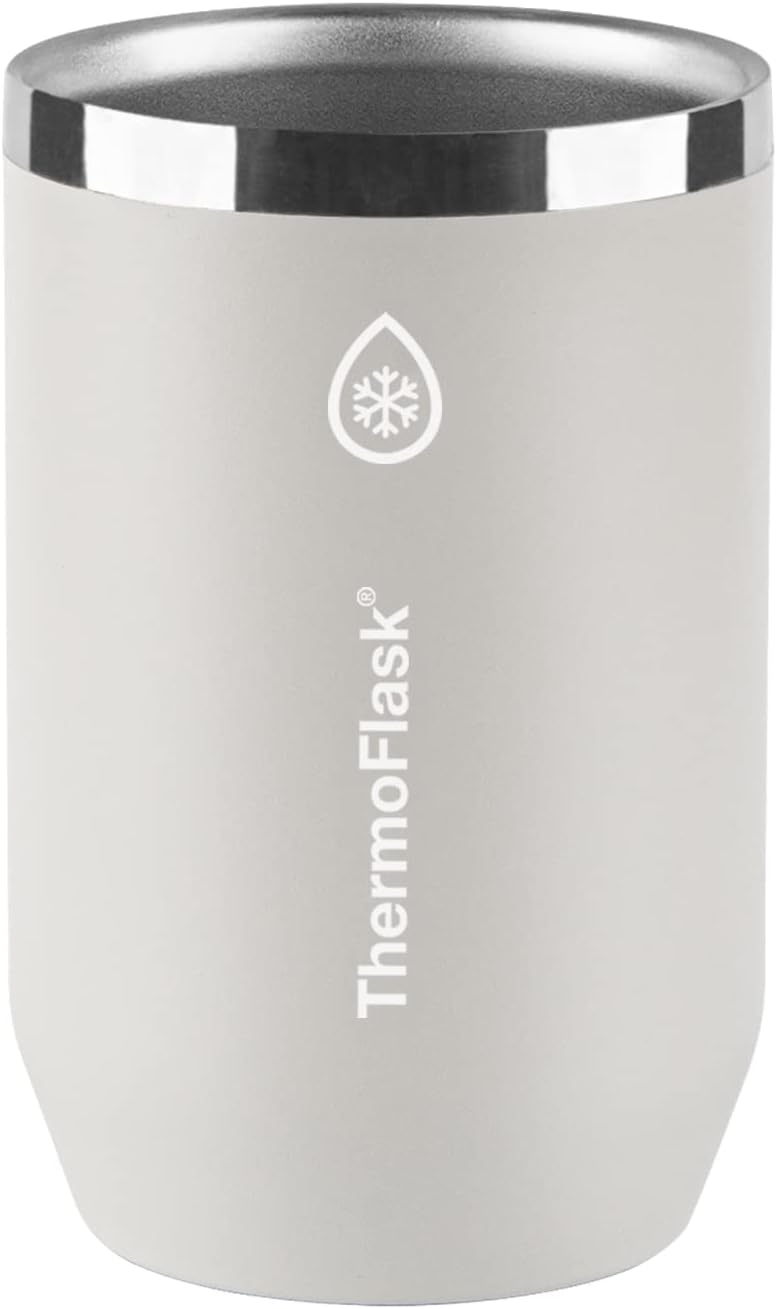 ThermoFlask Standard Can Cooler - 2-in-1 Insulated Can Cooler Cup - Durable Stainless Steel Cooler with Non-Slip Base - Dishwasher-Safe Beverage Can Cooler - 12 oz, Ultimate Gray