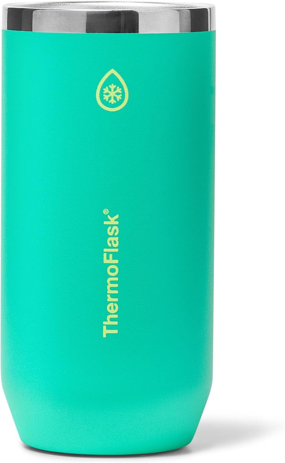 ThermoFlask 16 oz Tall Can Cooler - 2-in-1 Insulated Cup - Durable, Stainless Steel with Non-Slip Base - Dishwasher-Safe - Screamin' Green